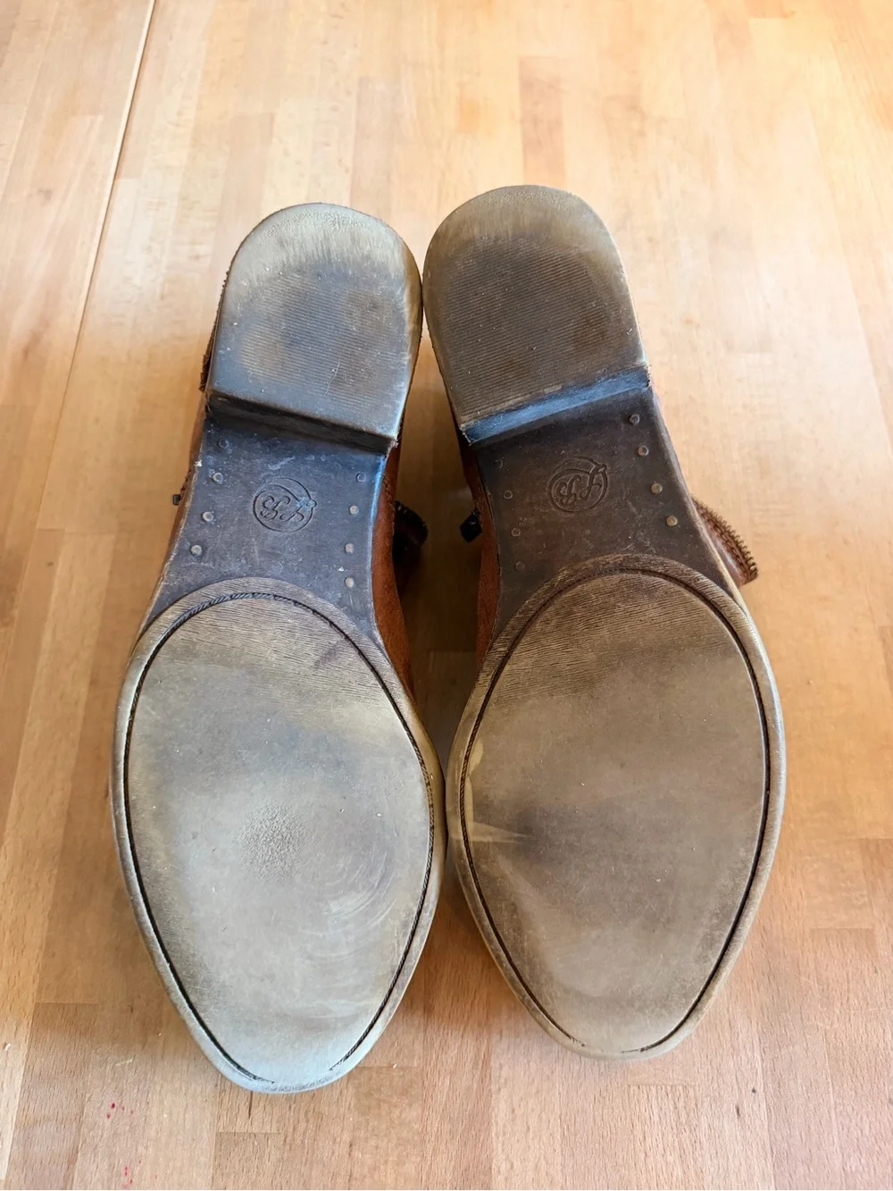Lucky Brand Brown Leather Ankle Booties with Side Zipper